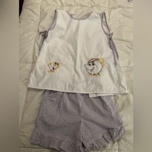 Beauty and the Beast embroidered set
